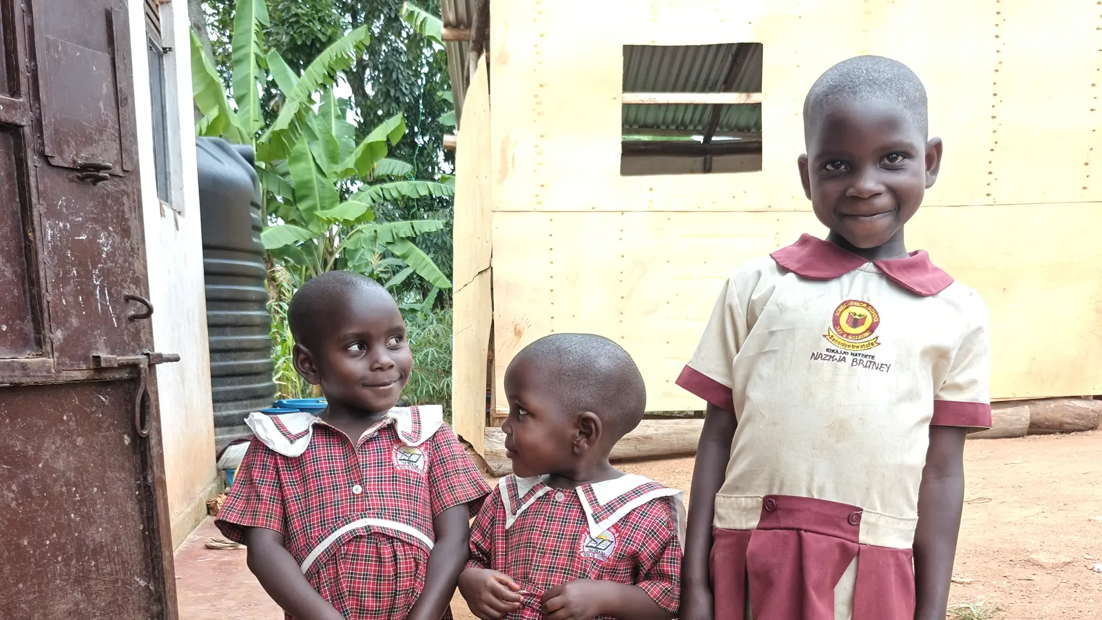 Children at His Grace Junior School wearing school uniforms